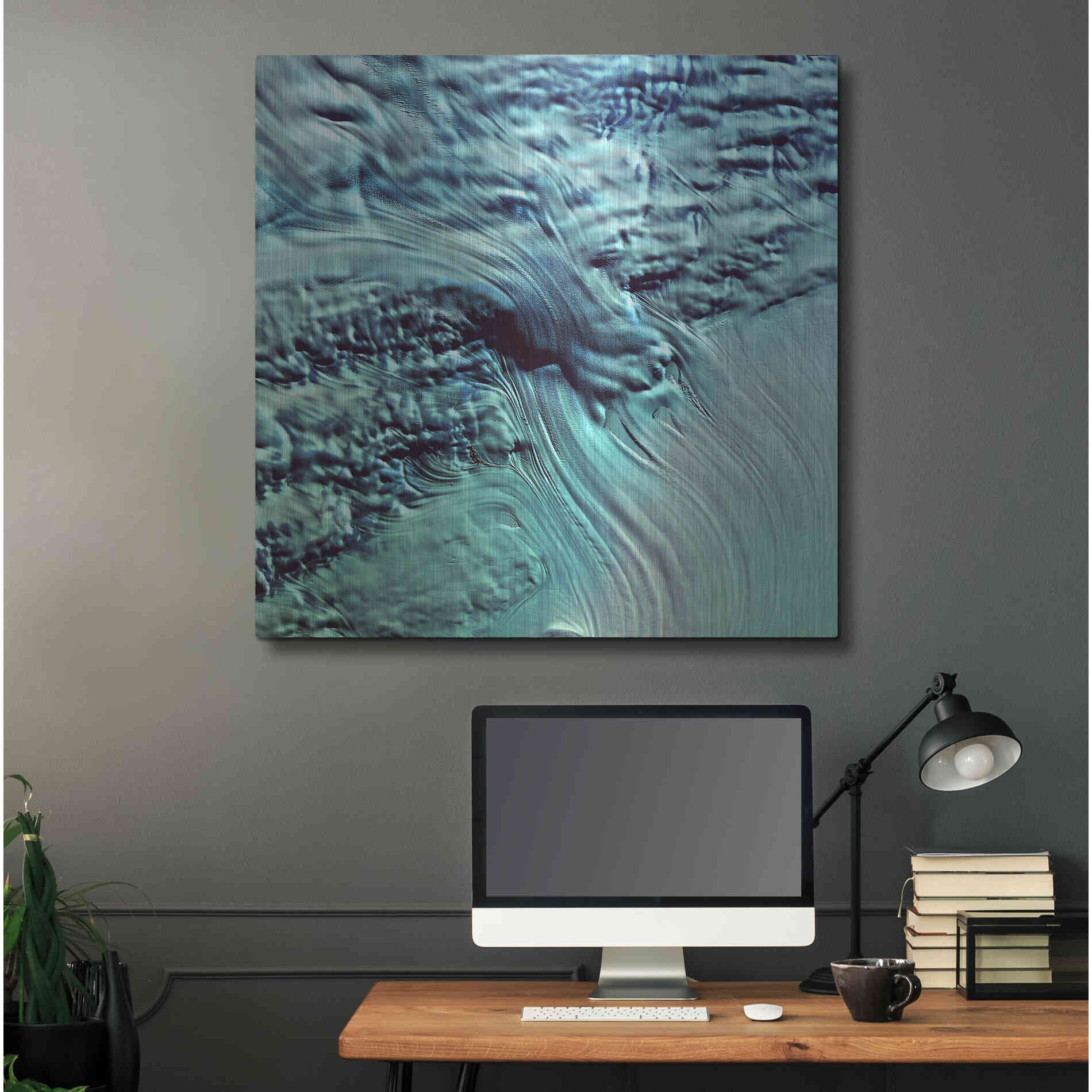Luxe Metal Art 'Earth as Art: Lambert Glacier' Metal Wall Art,36x36