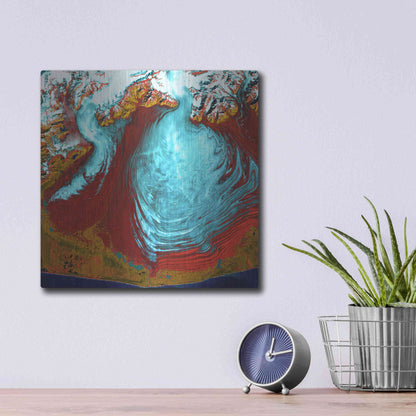 Luxe Metal Art 'Earth as Art: Malaspina Glacier' Metal Wall Art,12x12