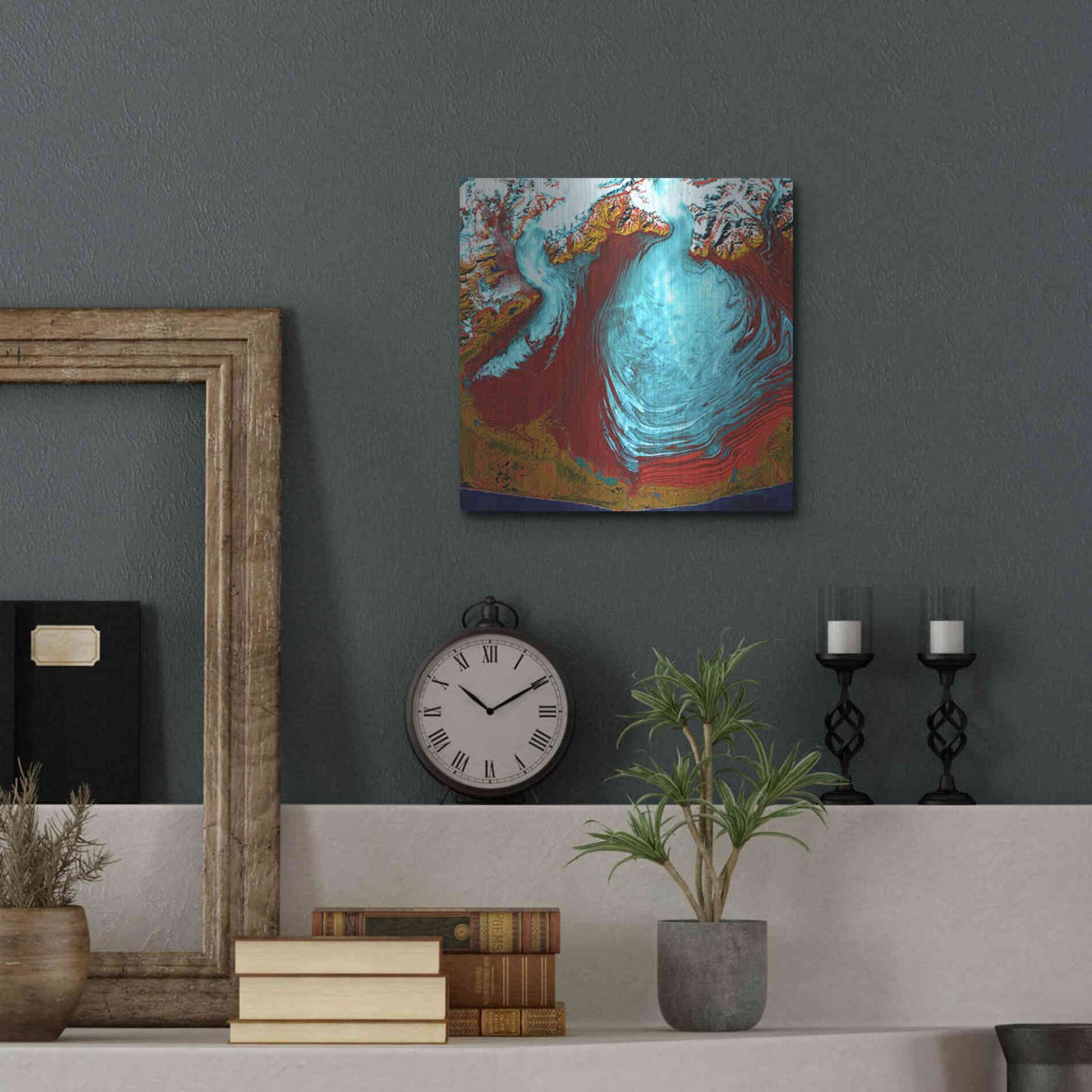 Luxe Metal Art 'Earth as Art: Malaspina Glacier' Metal Wall Art,12x12