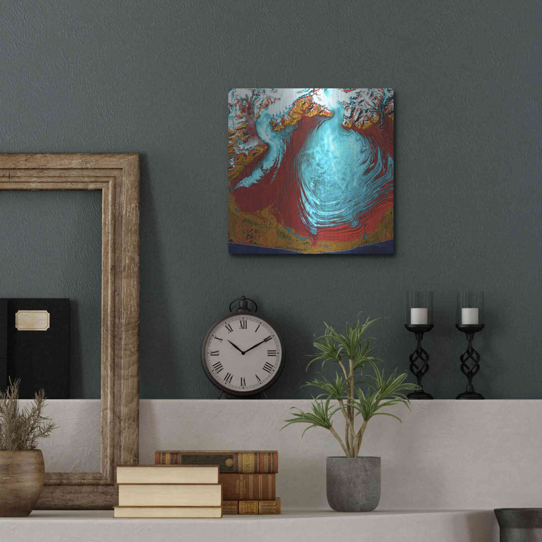 Luxe Metal Art 'Earth as Art: Malaspina Glacier' Metal Wall Art,12x12