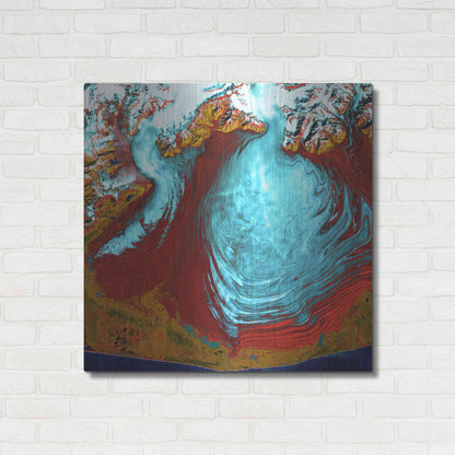 Luxe Metal Art 'Earth as Art: Malaspina Glacier' Metal Wall Art,36x36