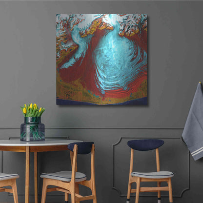 Luxe Metal Art 'Earth as Art: Malaspina Glacier' Metal Wall Art,36x36