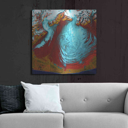 Luxe Metal Art 'Earth as Art: Malaspina Glacier' Metal Wall Art,36x36