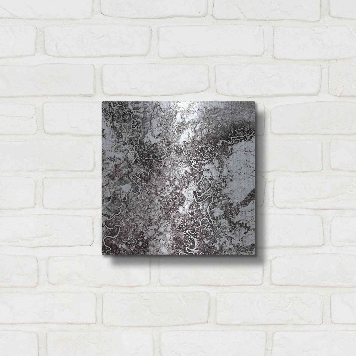 Luxe Metal Art 'Earth as Art: Mayn River' Metal Wall Art,12x12
