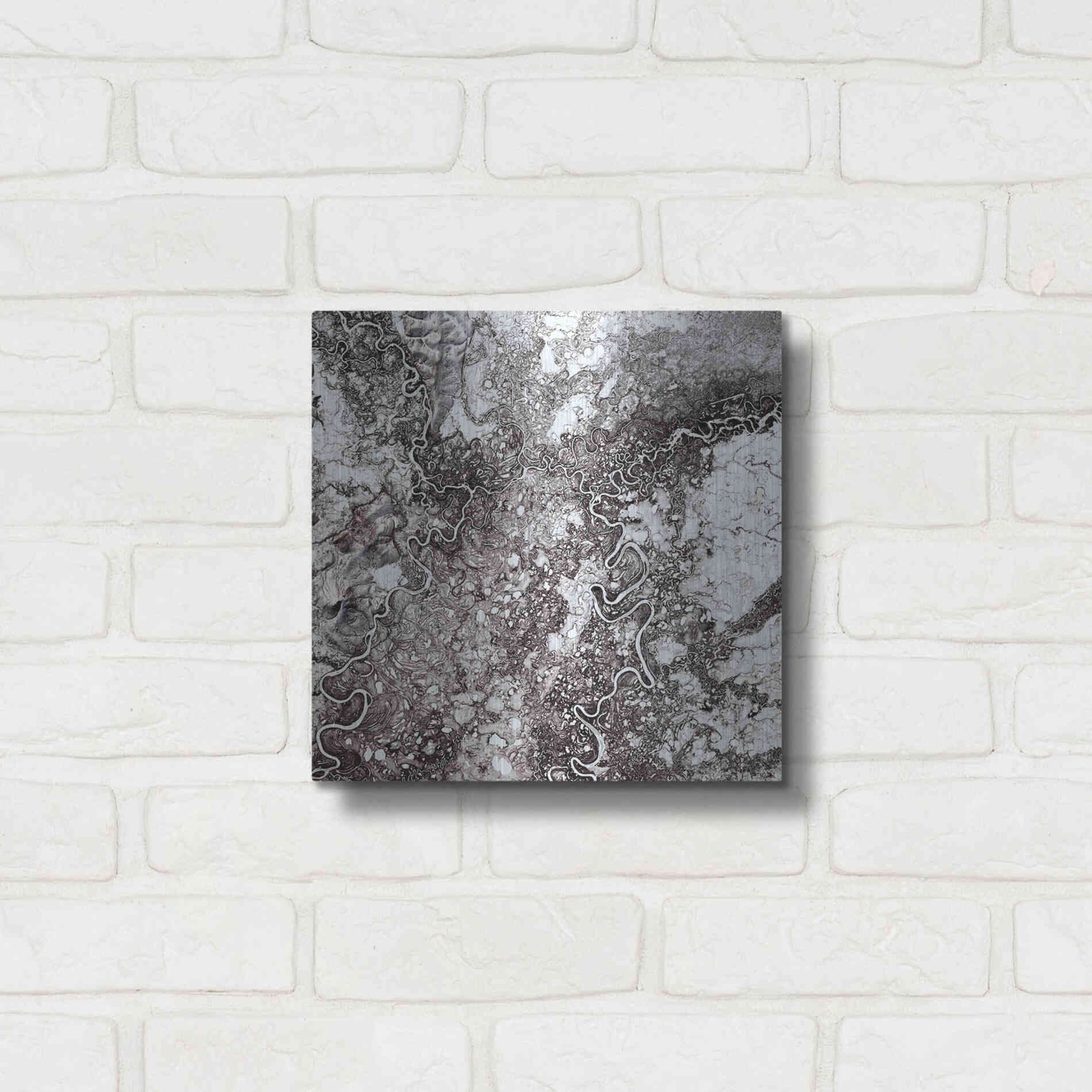 Luxe Metal Art 'Earth as Art: Mayn River' Metal Wall Art,12x12