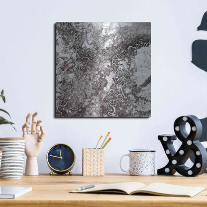 Luxe Metal Art 'Earth as Art: Mayn River' Metal Wall Art,12x12