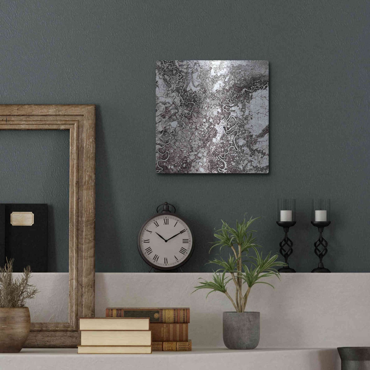 Luxe Metal Art 'Earth as Art: Mayn River' Metal Wall Art,12x12