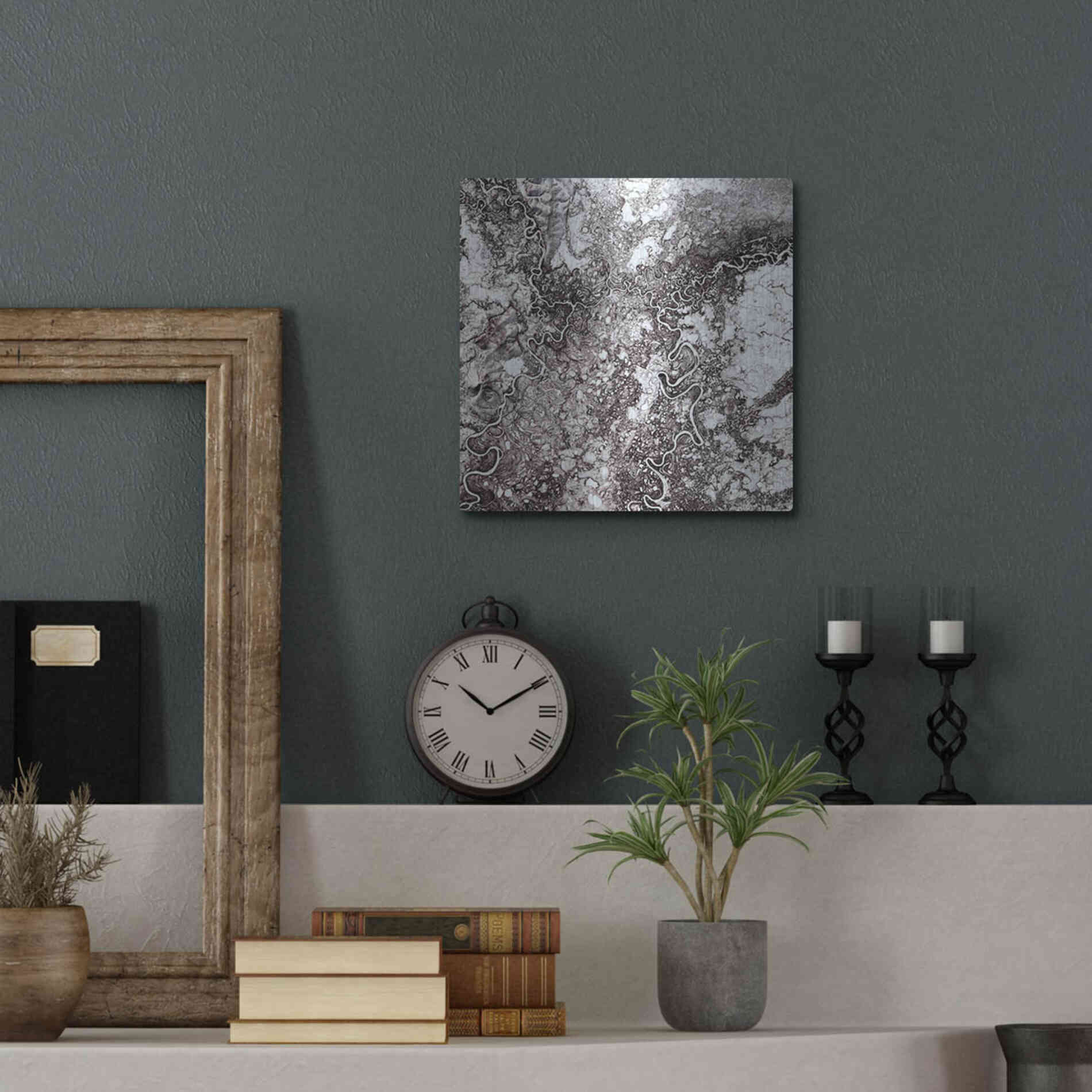 Luxe Metal Art 'Earth as Art: Mayn River' Metal Wall Art,12x12