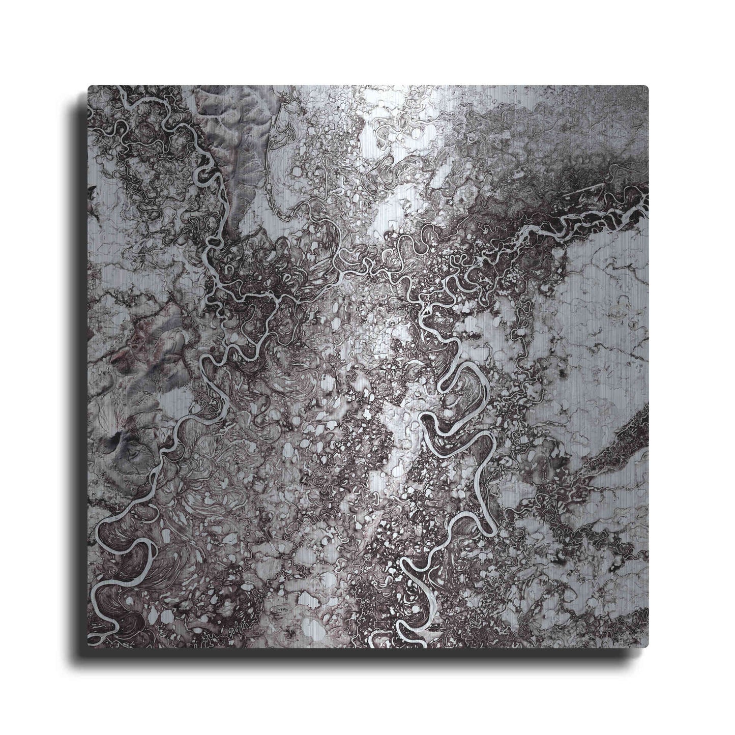 Luxe Metal Art 'Earth as Art: Mayn River' Metal Wall Art