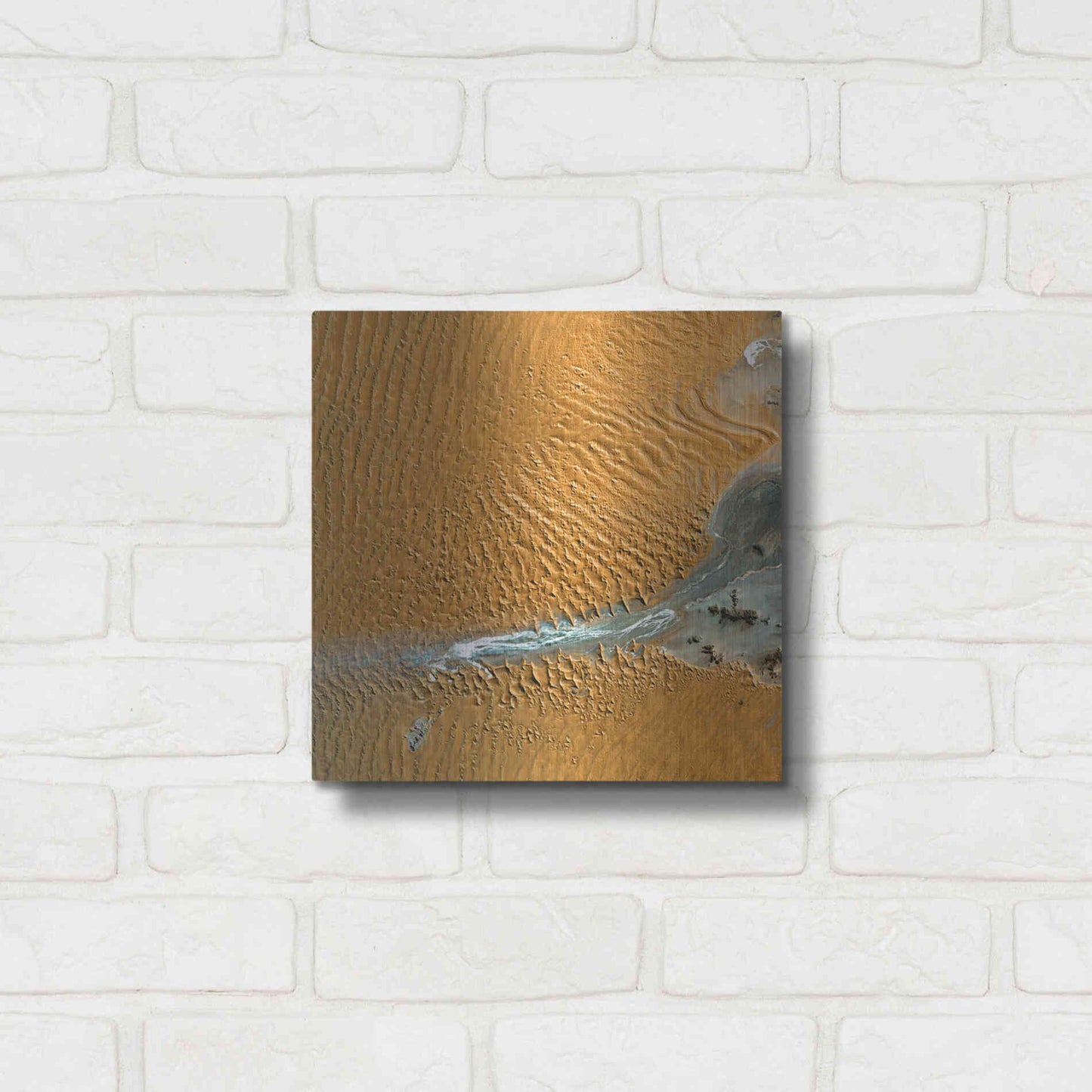 Luxe Metal Art 'Earth as Art: Namib Desert' Metal Wall Art,12x12