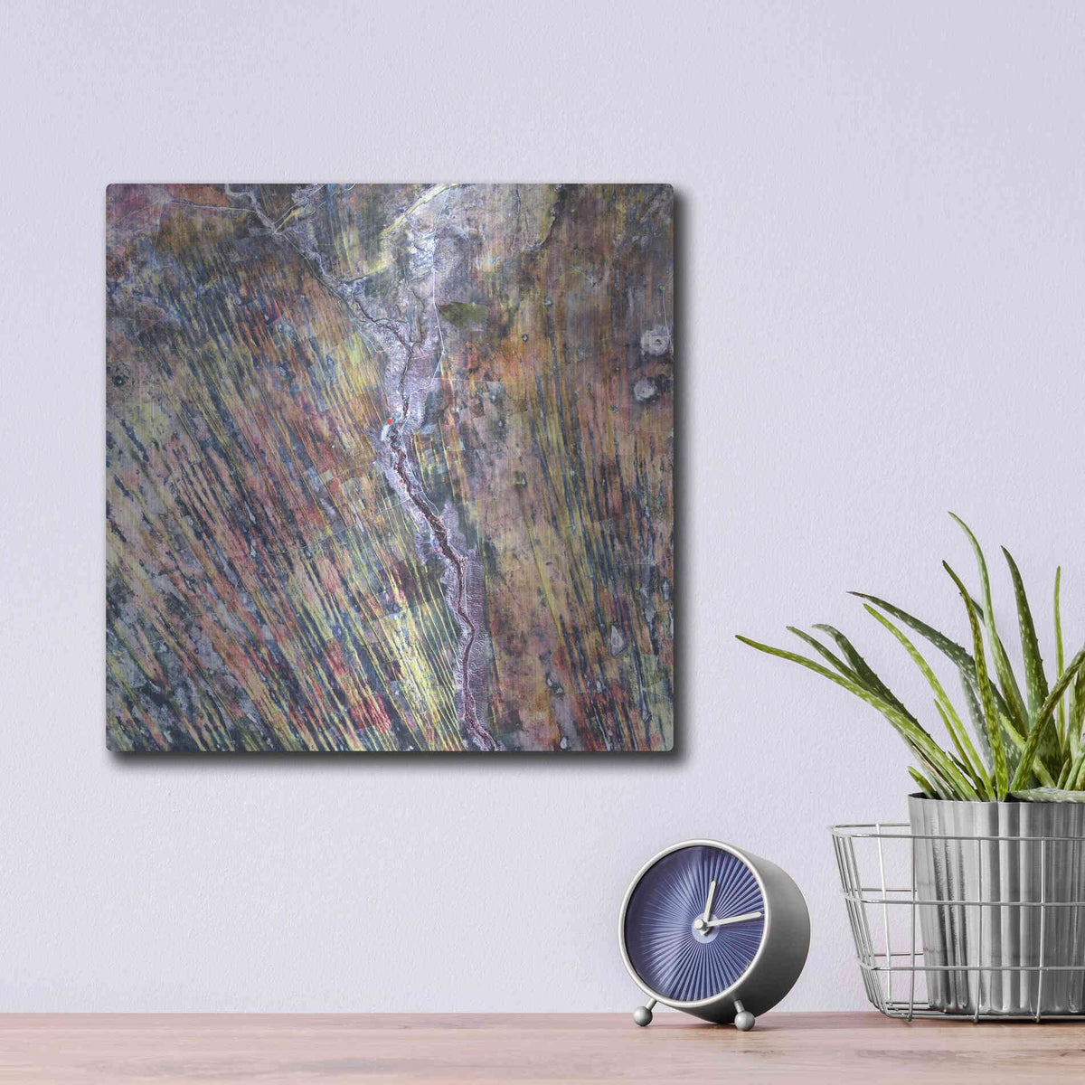 Luxe Metal Art 'Earth as Art: The Optimist' Metal Wall Art,12x12