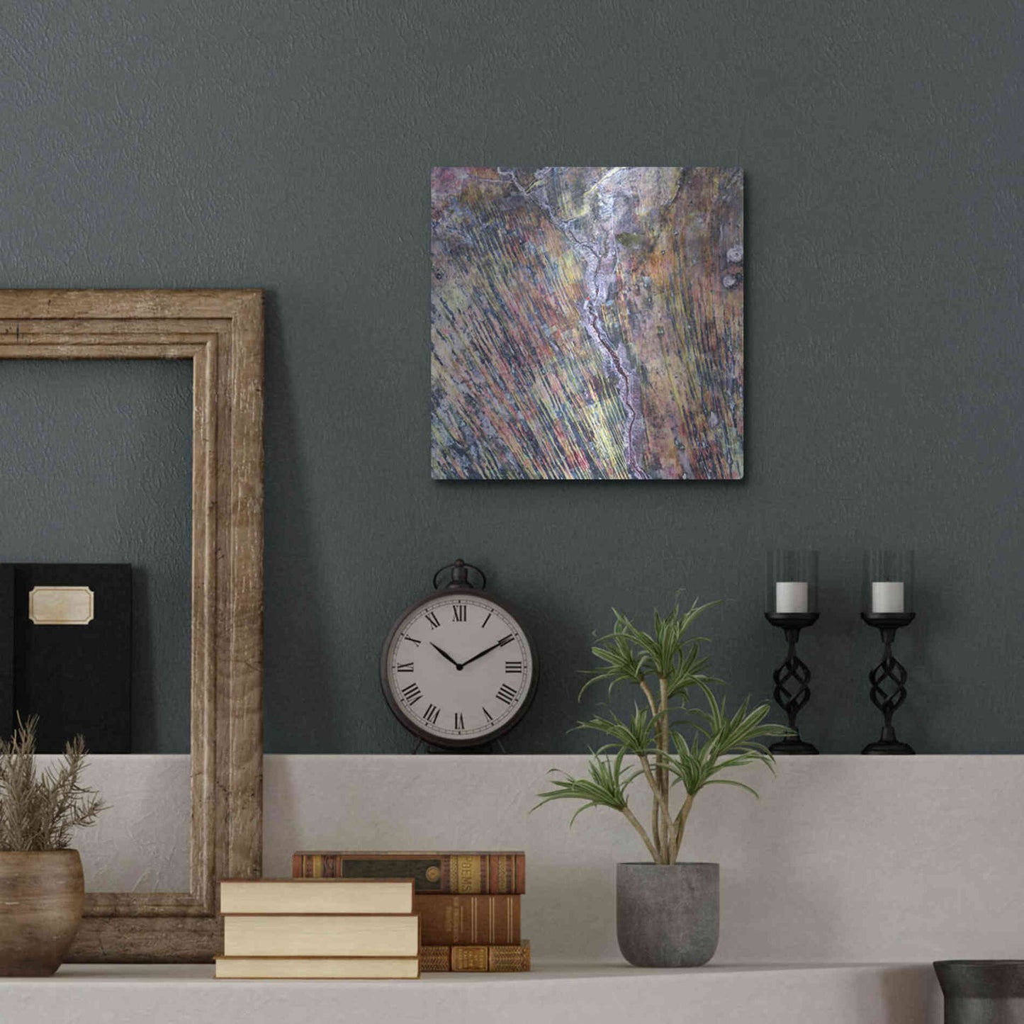 Luxe Metal Art 'Earth as Art: The Optimist' Metal Wall Art,12x12