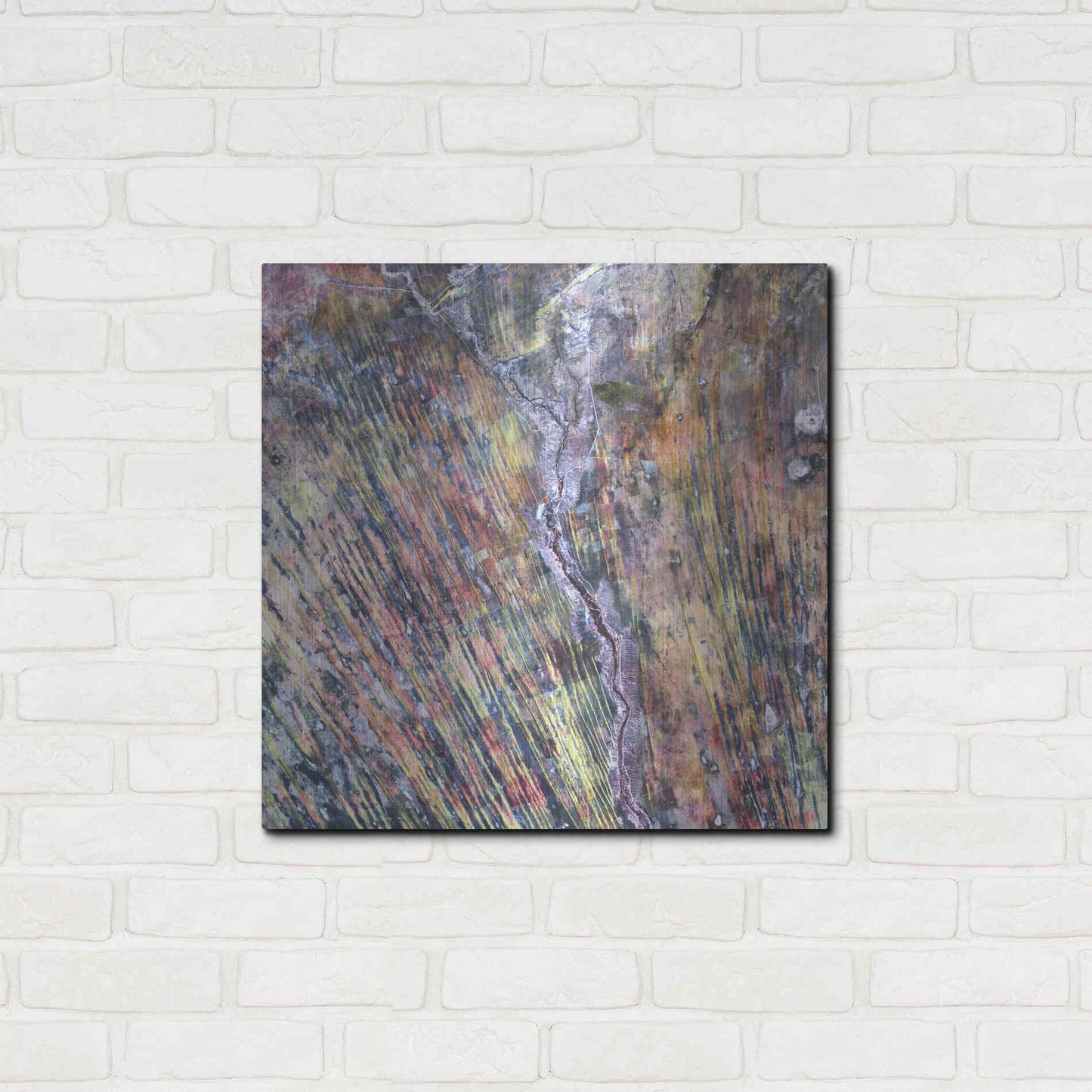 Luxe Metal Art 'Earth as Art: The Optimist' Metal Wall Art,24x24