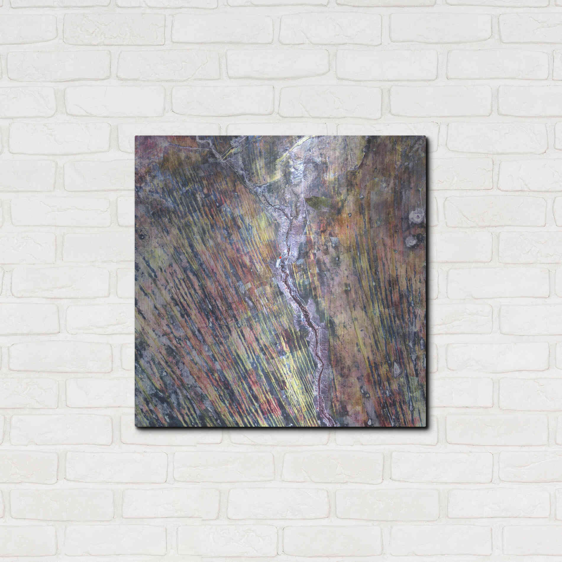 Luxe Metal Art 'Earth as Art: The Optimist' Metal Wall Art,24x24