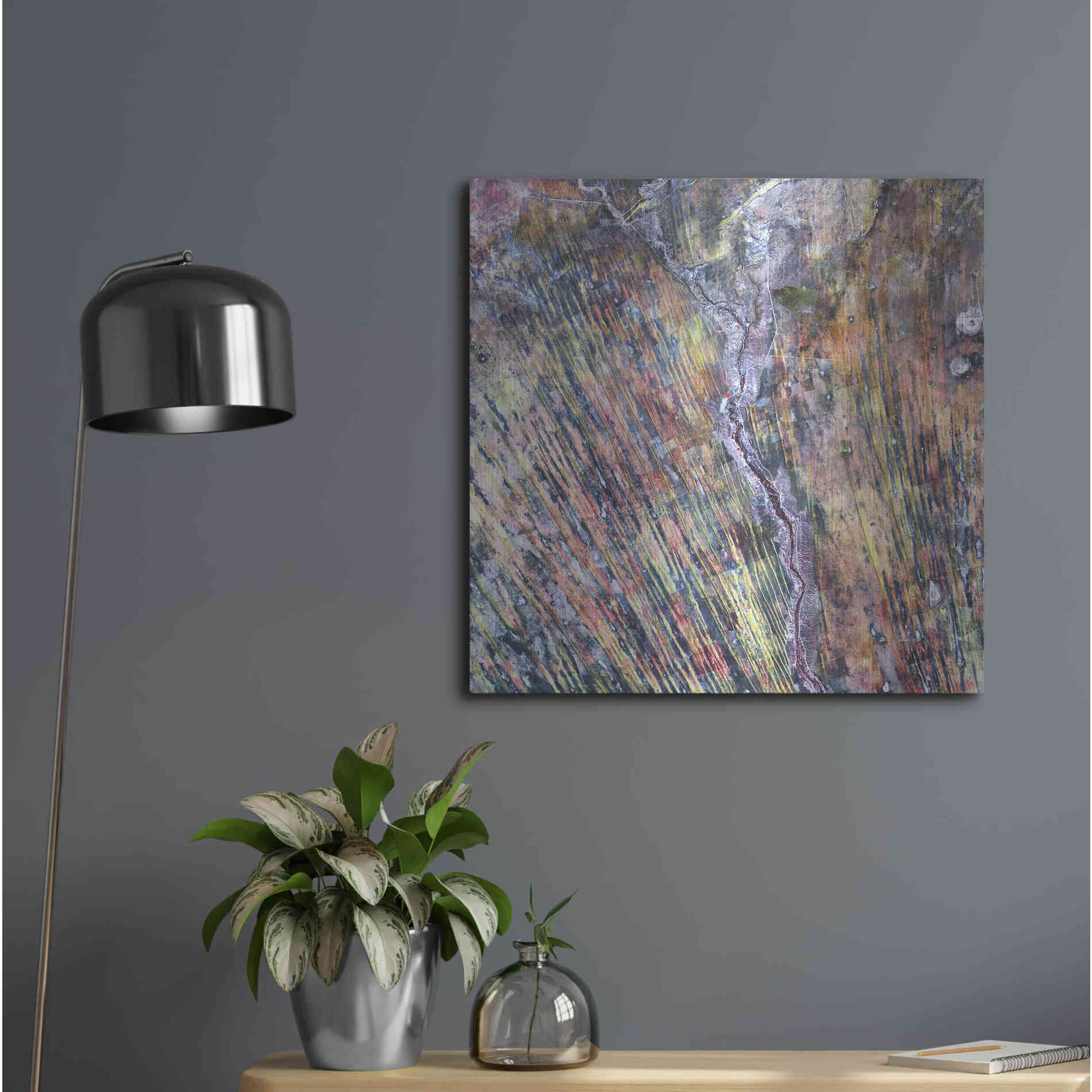 Luxe Metal Art 'Earth as Art: The Optimist' Metal Wall Art,24x24