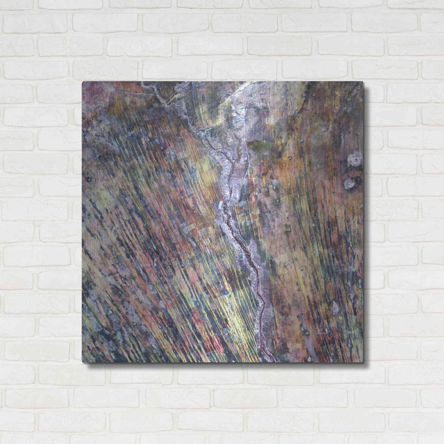 Luxe Metal Art 'Earth as Art: The Optimist' Metal Wall Art,36x36