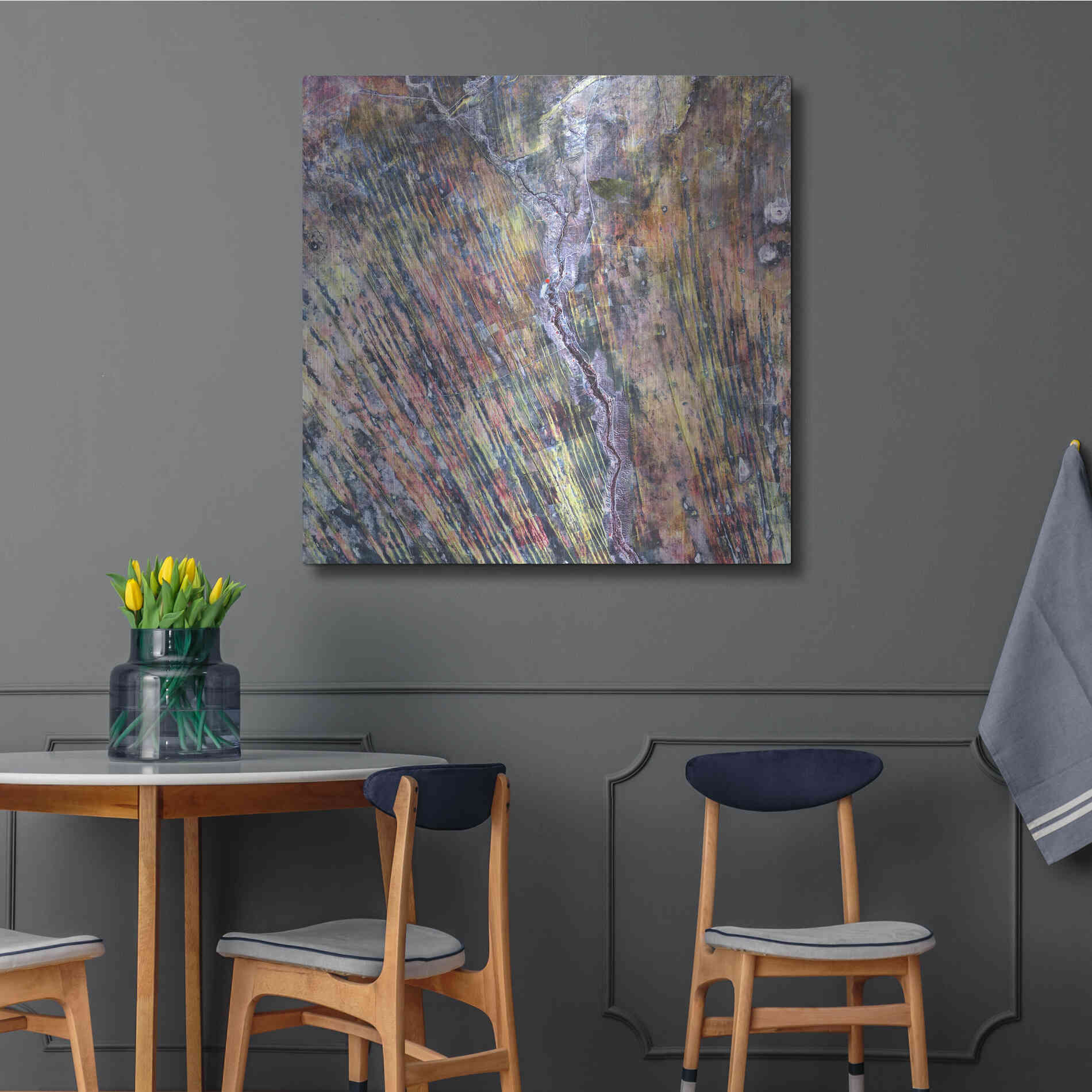 Luxe Metal Art 'Earth as Art: The Optimist' Metal Wall Art,36x36