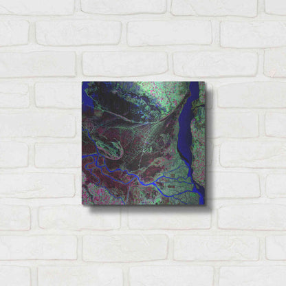 Luxe Metal Art 'Earth as Art: Parana River Delta' Metal Wall Art,12x12