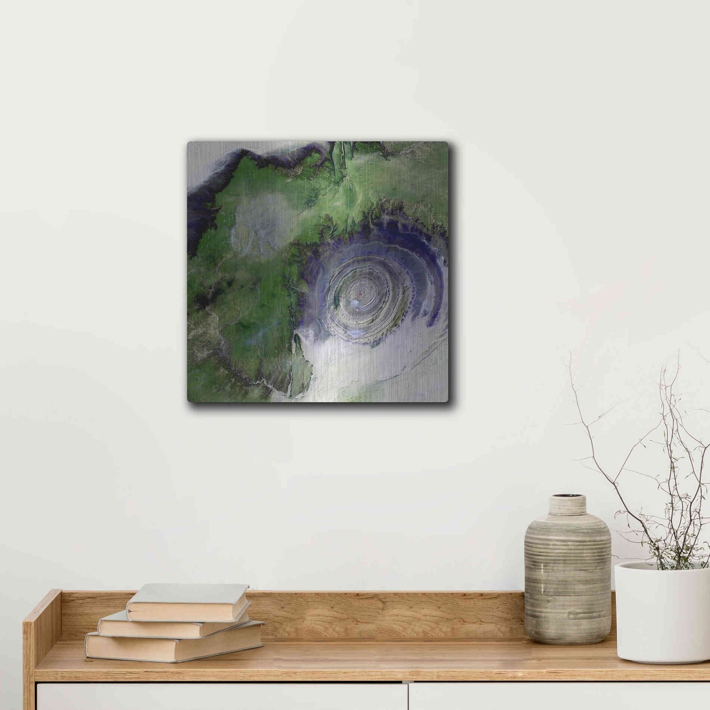 Luxe Metal Art 'Earth as Art: Richat Structure' Metal Wall Art,12x12