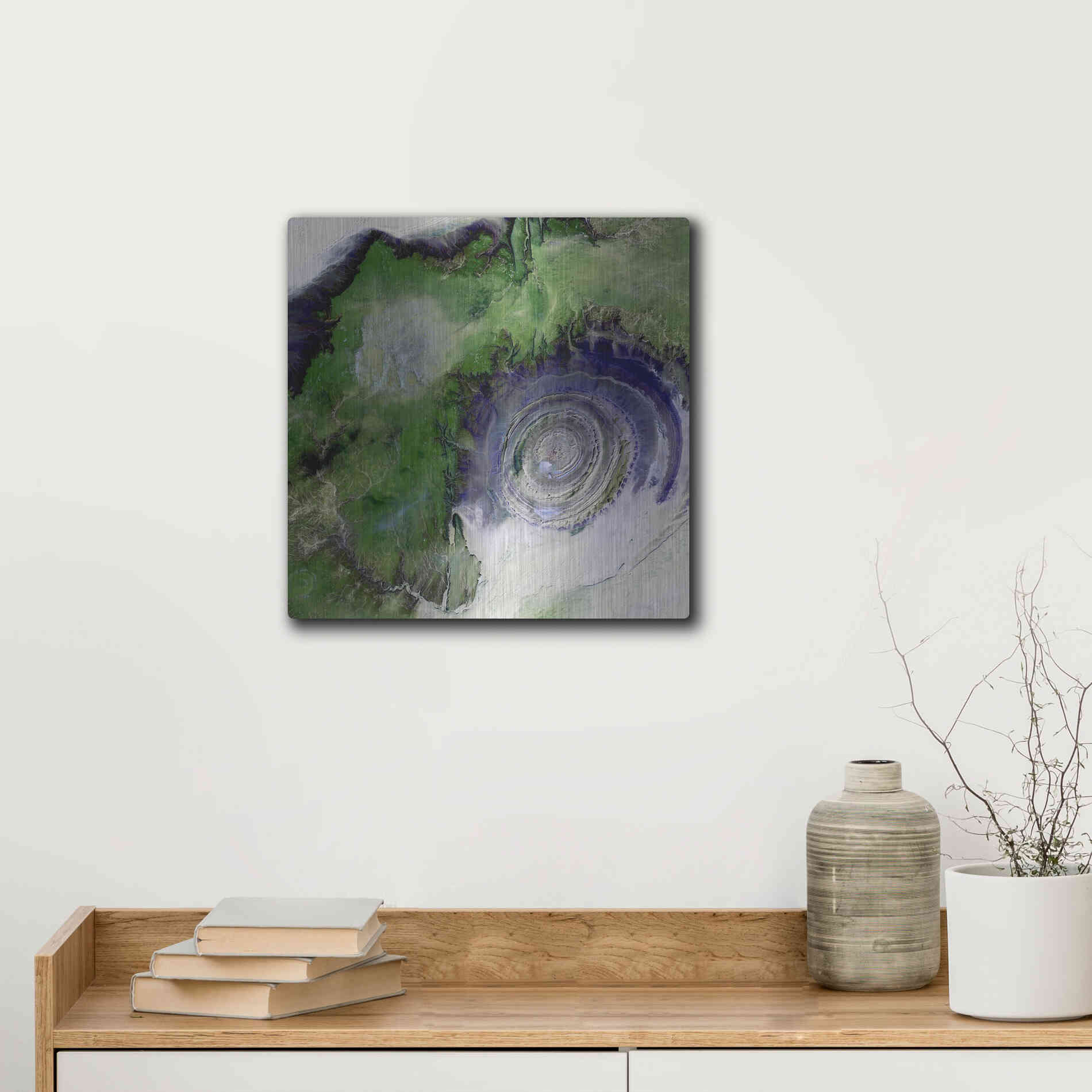 Luxe Metal Art 'Earth as Art: Richat Structure' Metal Wall Art,12x12
