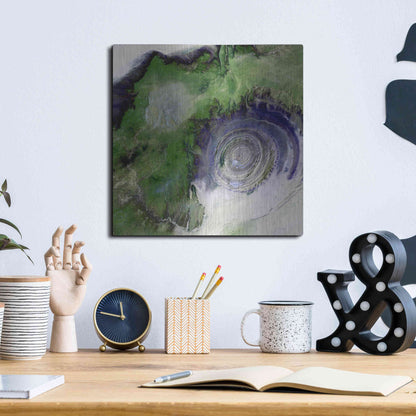 Luxe Metal Art 'Earth as Art: Richat Structure' Metal Wall Art,12x12