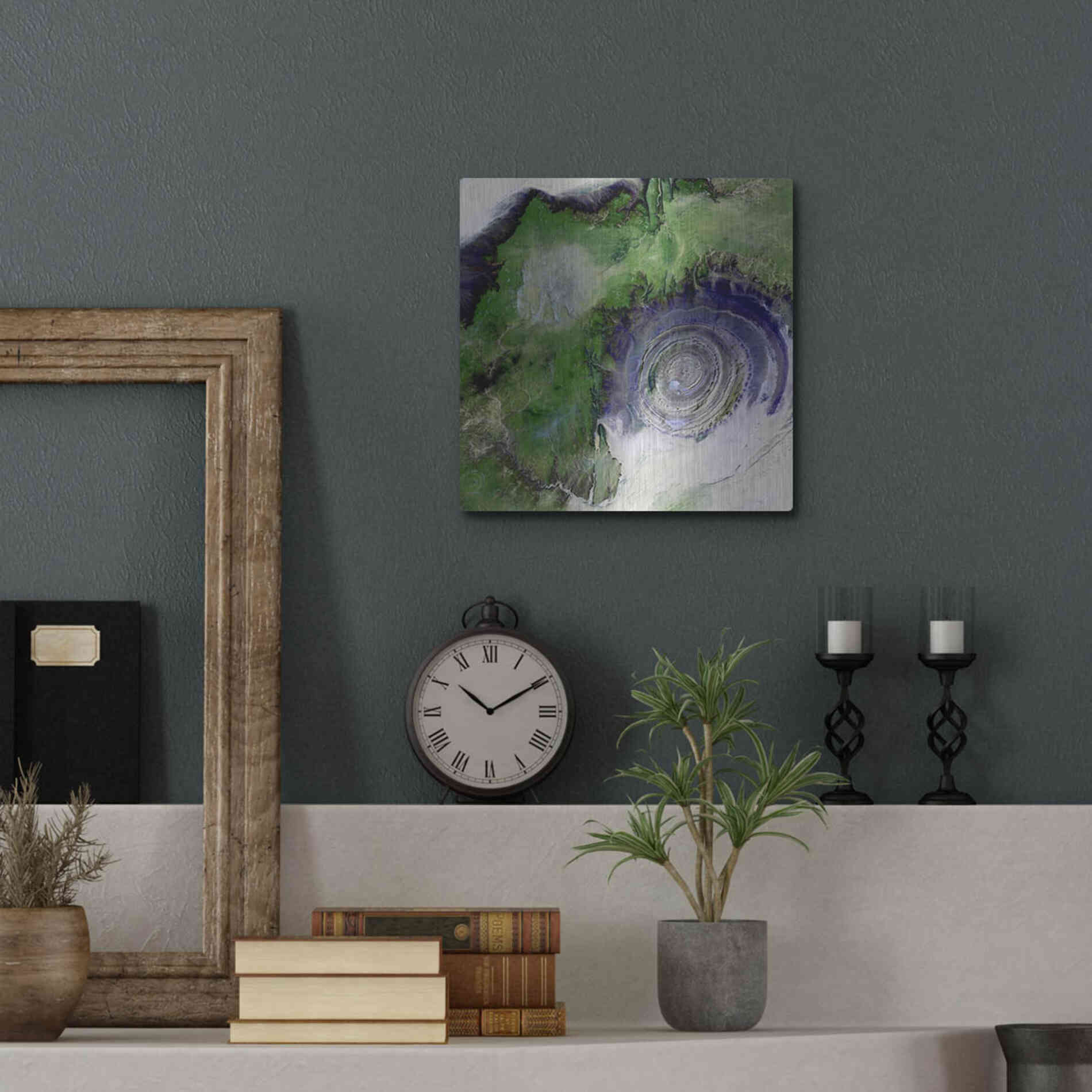 Luxe Metal Art 'Earth as Art: Richat Structure' Metal Wall Art,12x12
