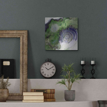 Luxe Metal Art 'Earth as Art: Richat Structure' Metal Wall Art,12x12