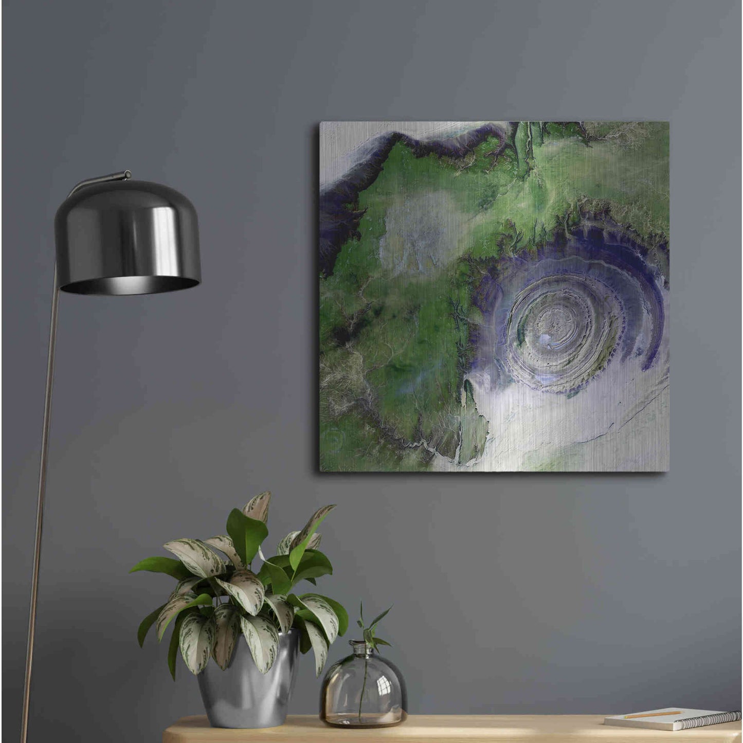 Luxe Metal Art 'Earth as Art: Richat Structure' Metal Wall Art,24x24