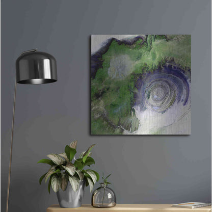 Luxe Metal Art 'Earth as Art: Richat Structure' Metal Wall Art,24x24