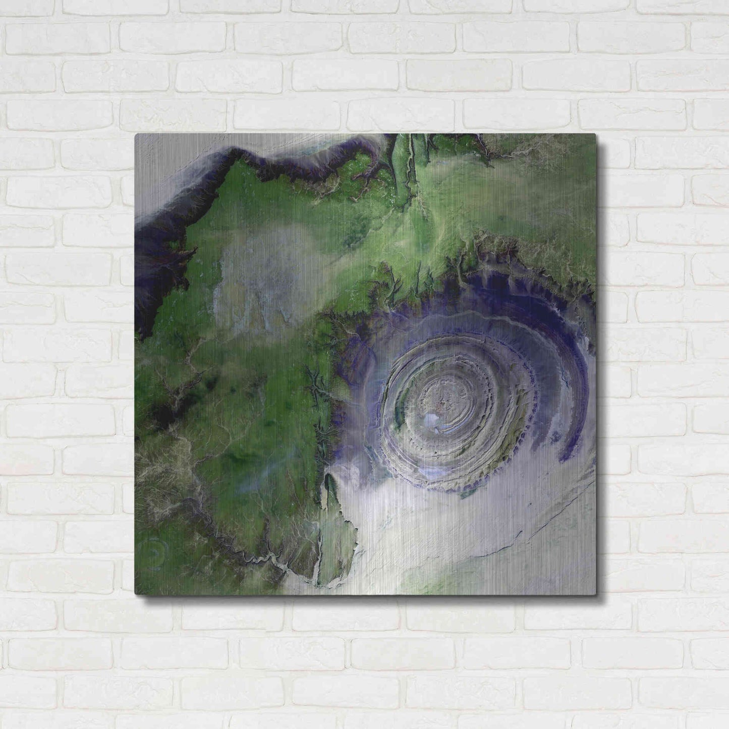 Luxe Metal Art 'Earth as Art: Richat Structure' Metal Wall Art,36x36