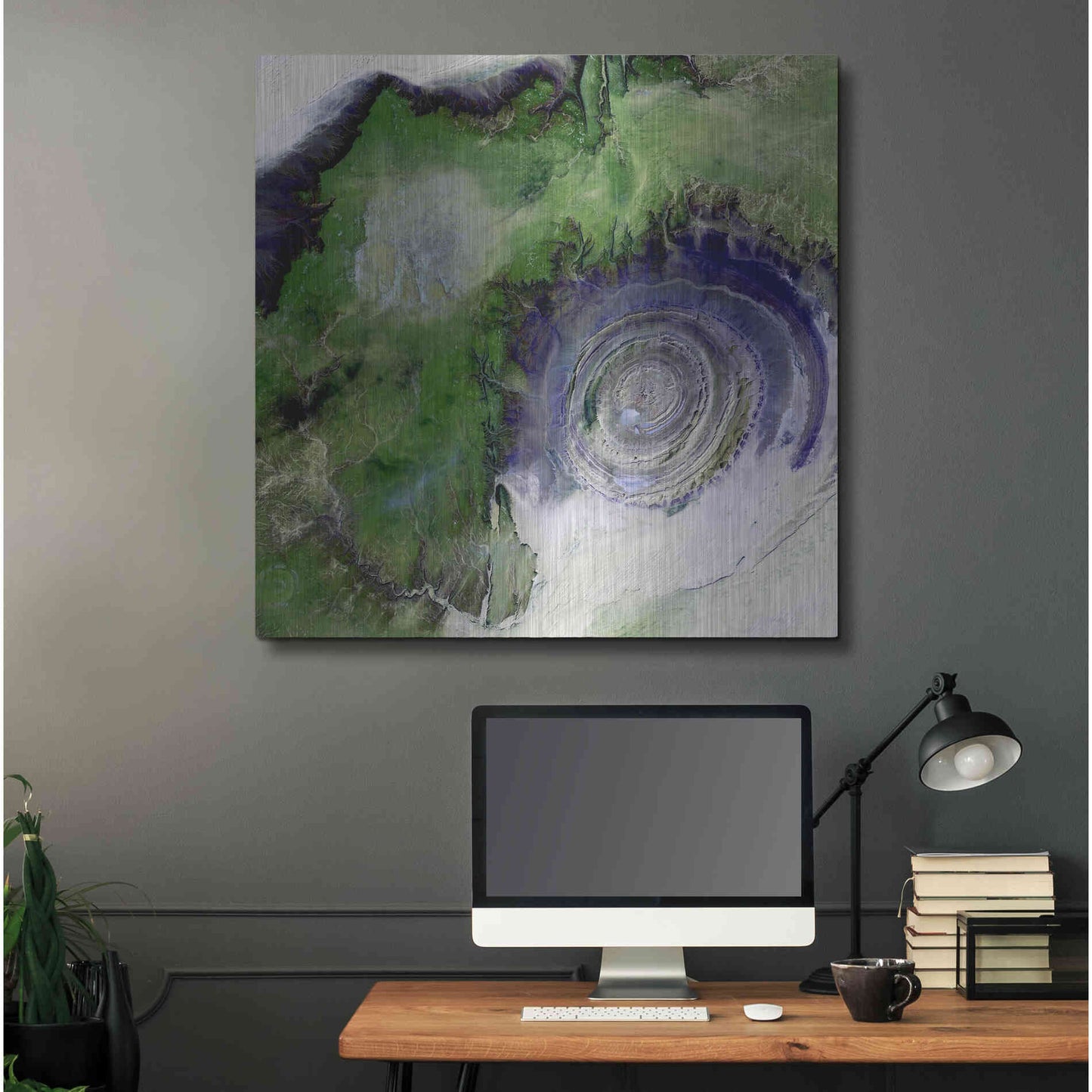 Luxe Metal Art 'Earth as Art: Richat Structure' Metal Wall Art,36x36