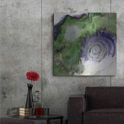 Luxe Metal Art 'Earth as Art: Richat Structure' Metal Wall Art,36x36