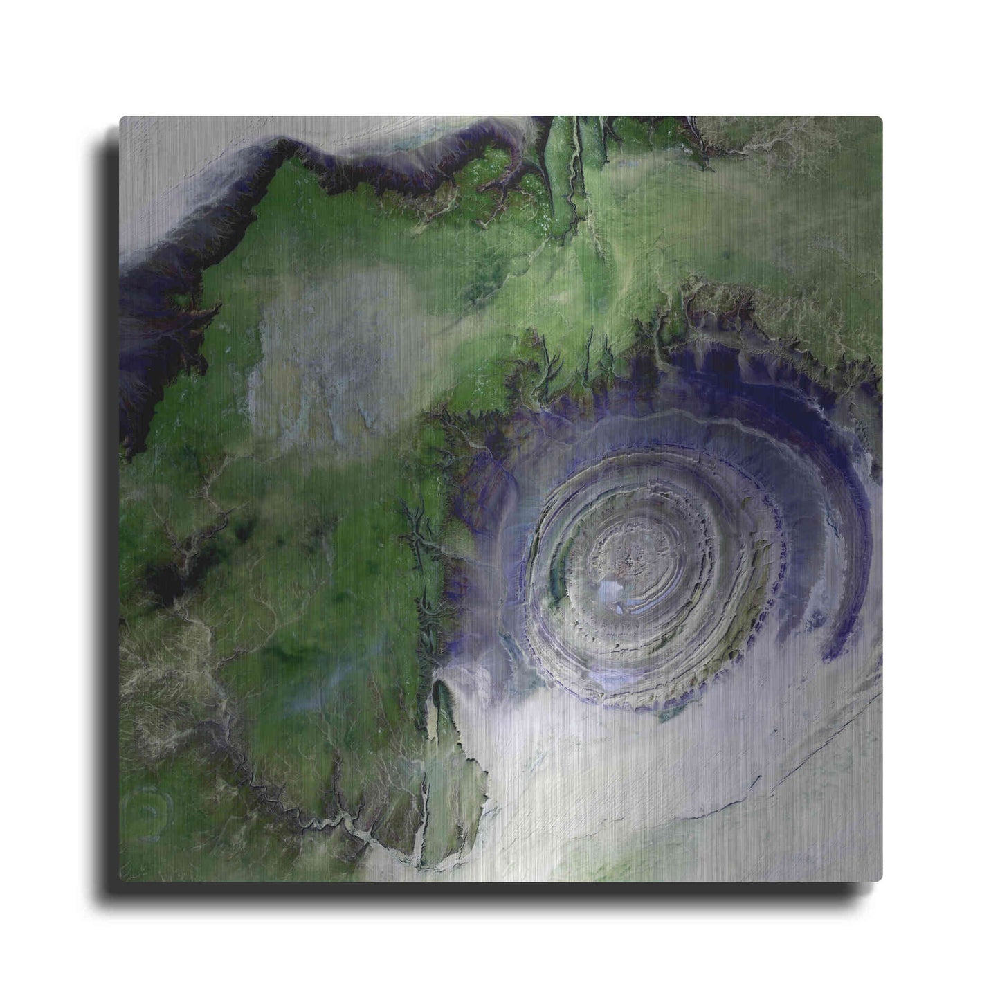 Luxe Metal Art 'Earth as Art: Richat Structure' Metal Wall Art