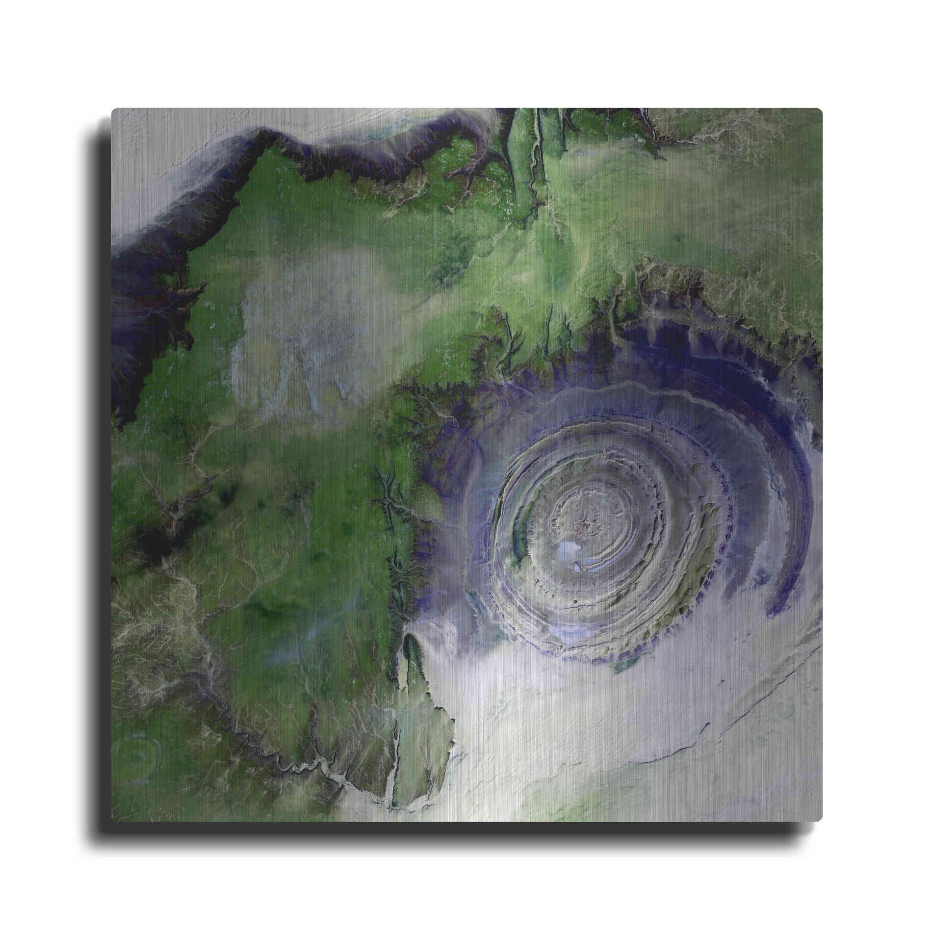 Luxe Metal Art 'Earth as Art: Richat Structure' Metal Wall Art
