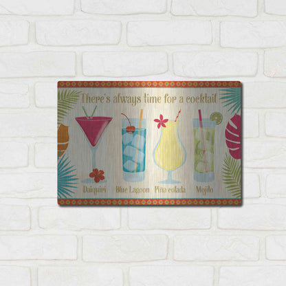 Luxe Metal Art 'Exotic Breeze XII' by Veronique Charron, Metal Wall Art,16x12