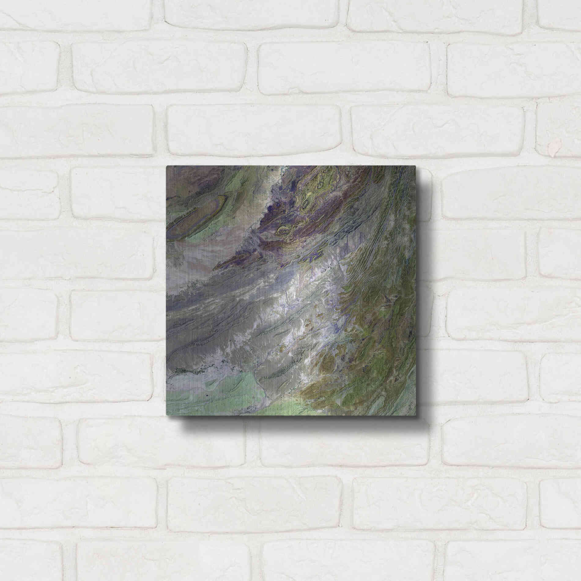 Luxe Metal Art 'Earth as Art: Sulaiman Mountains' Metal Wall Art,12x12