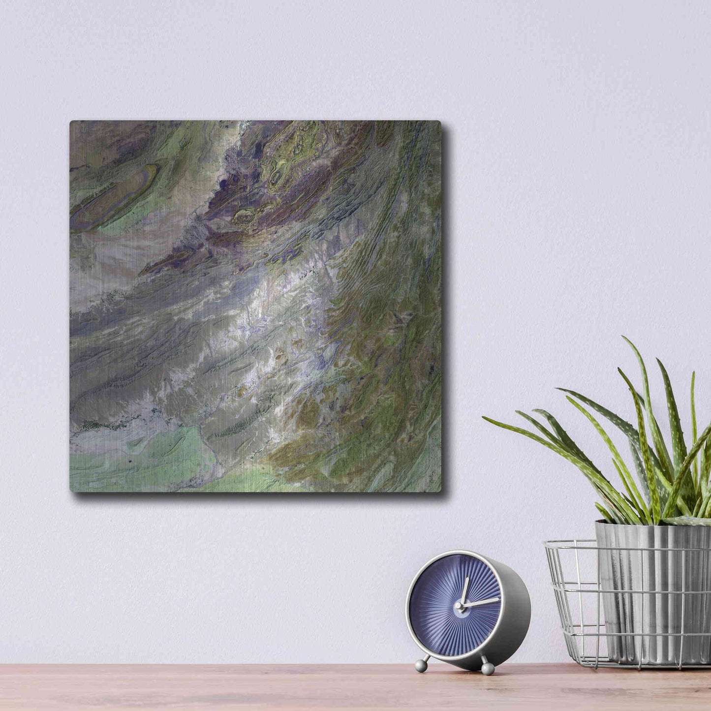 Luxe Metal Art 'Earth as Art: Sulaiman Mountains' Metal Wall Art,12x12