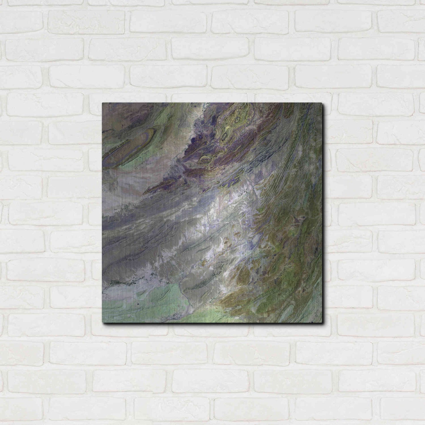 Luxe Metal Art 'Earth as Art: Sulaiman Mountains' Metal Wall Art,24x24