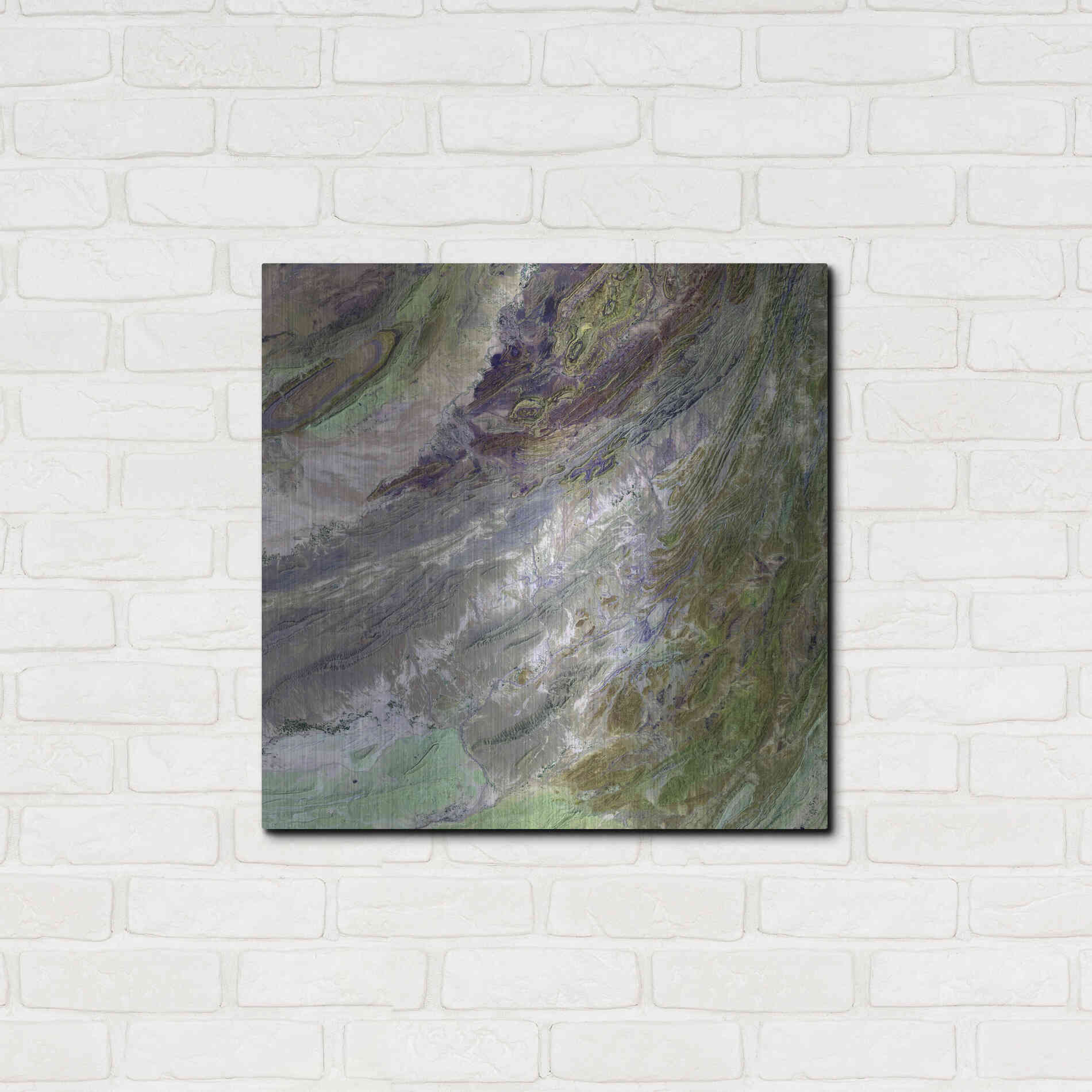 Luxe Metal Art 'Earth as Art: Sulaiman Mountains' Metal Wall Art,24x24