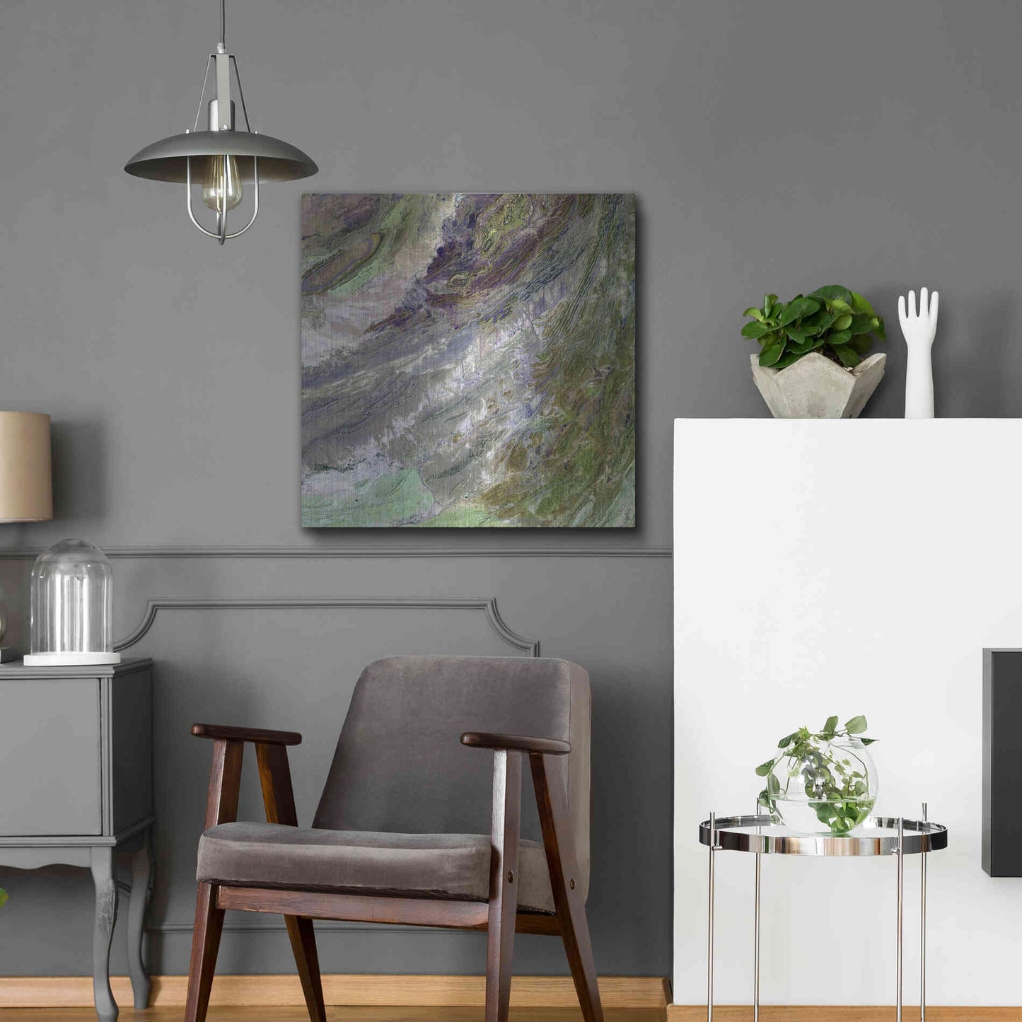 Luxe Metal Art 'Earth as Art: Sulaiman Mountains' Metal Wall Art,24x24