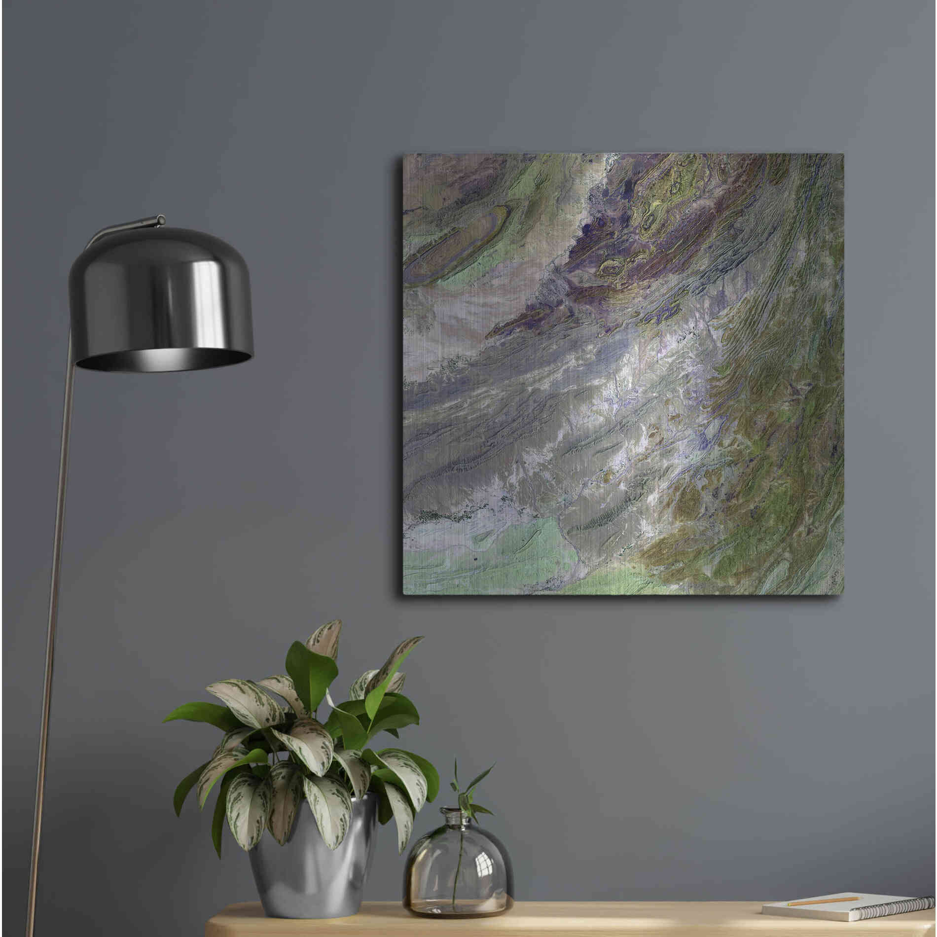 Luxe Metal Art 'Earth as Art: Sulaiman Mountains' Metal Wall Art,24x24