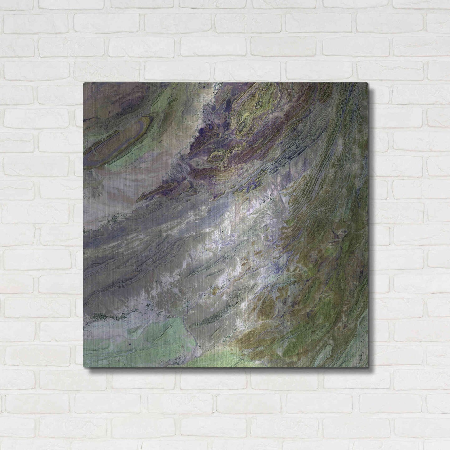 Luxe Metal Art 'Earth as Art: Sulaiman Mountains' Metal Wall Art,36x36