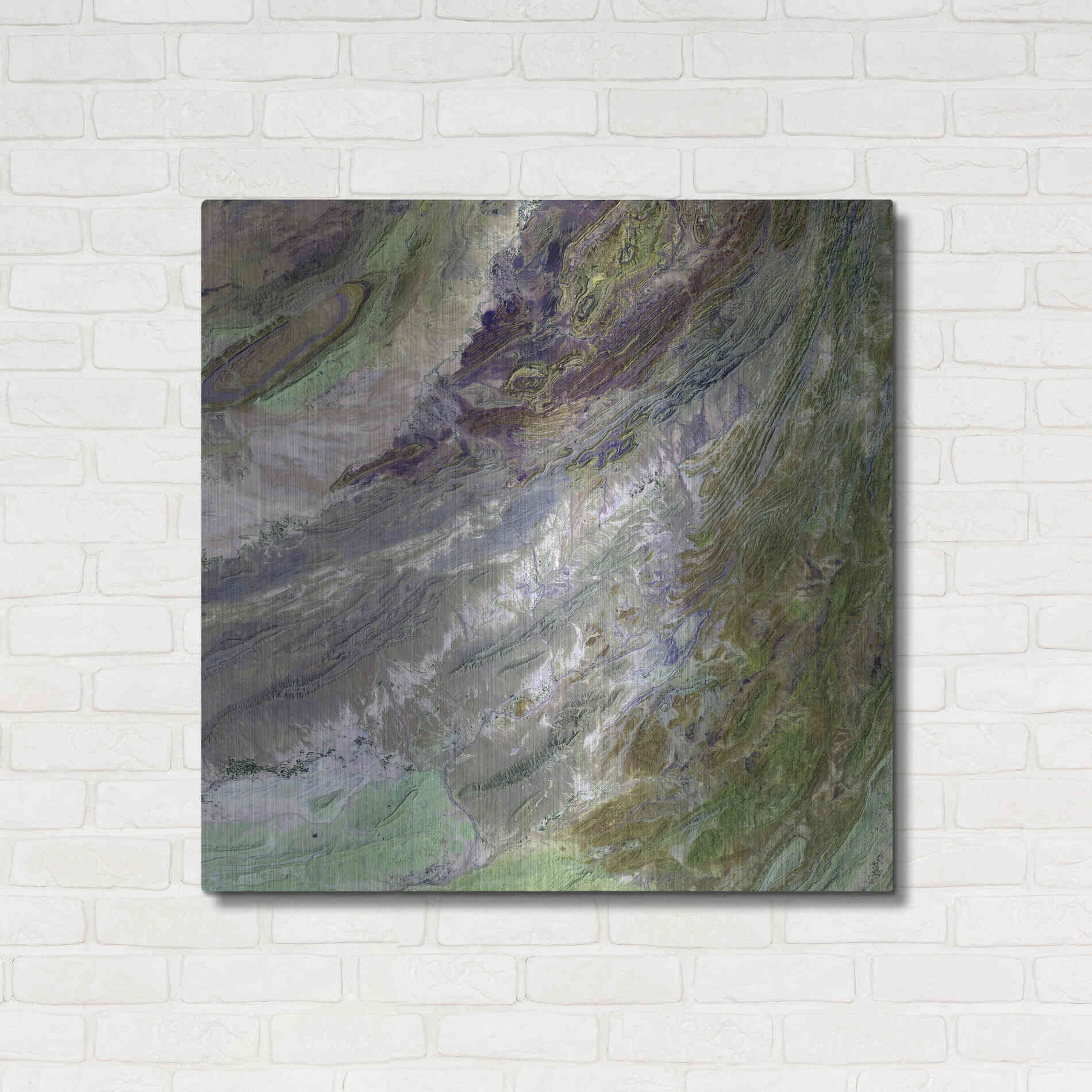 Luxe Metal Art 'Earth as Art: Sulaiman Mountains' Metal Wall Art,36x36