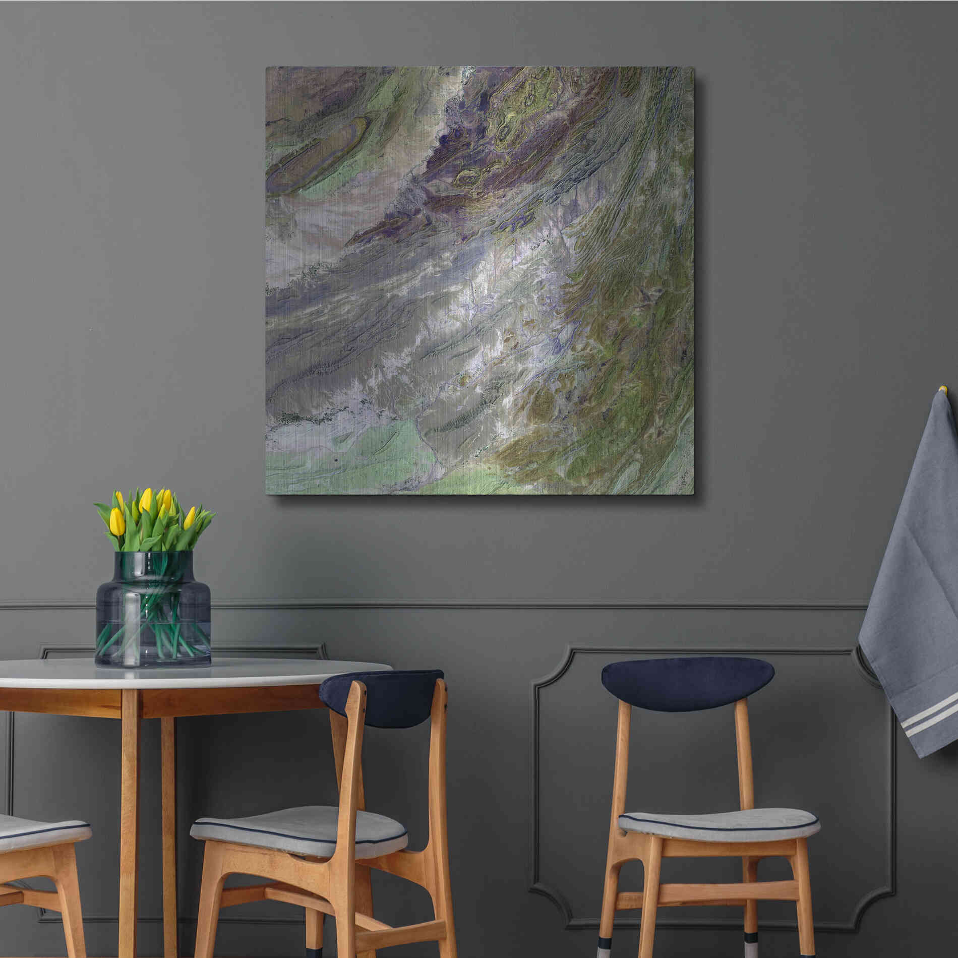 Luxe Metal Art 'Earth as Art: Sulaiman Mountains' Metal Wall Art,36x36