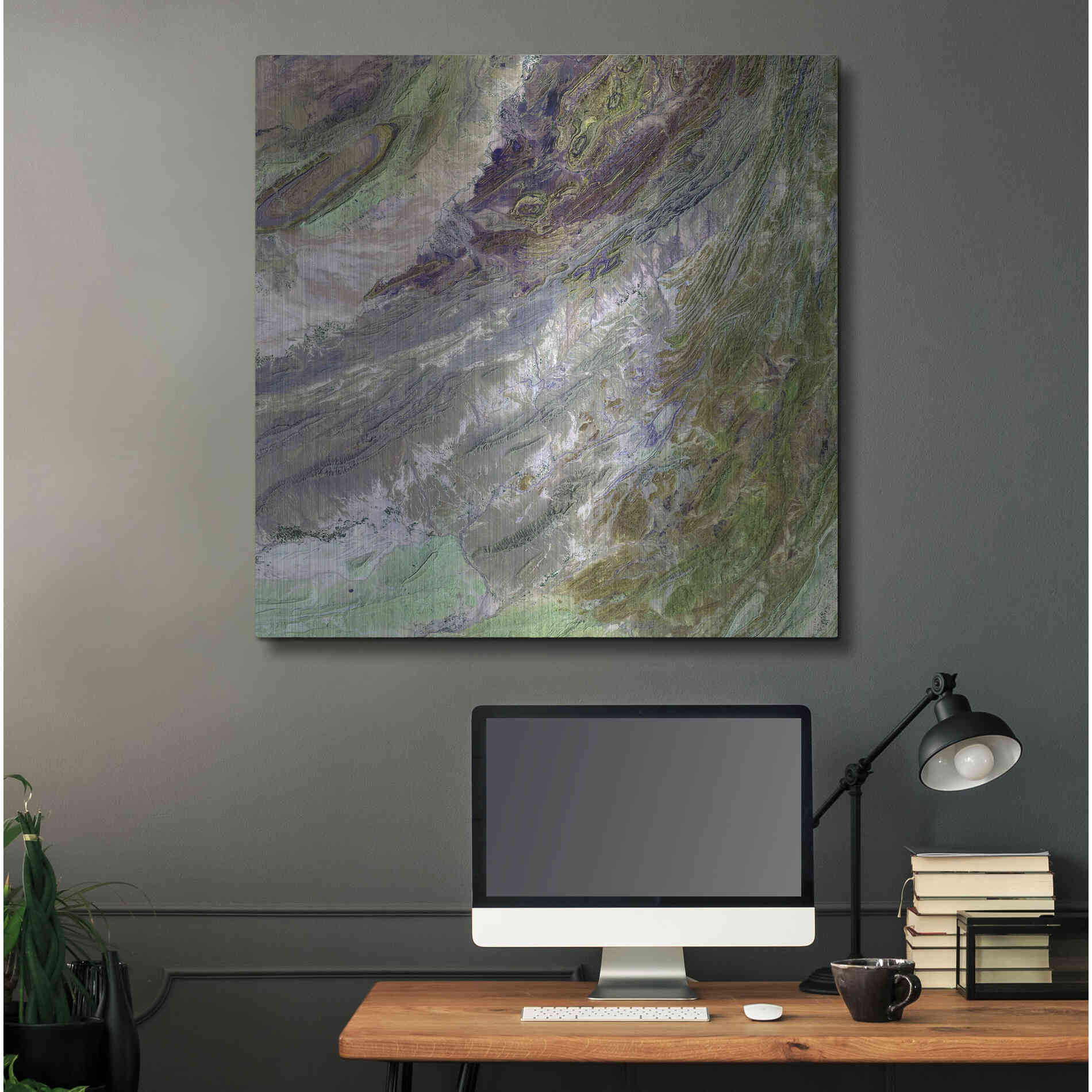 Luxe Metal Art 'Earth as Art: Sulaiman Mountains' Metal Wall Art,36x36