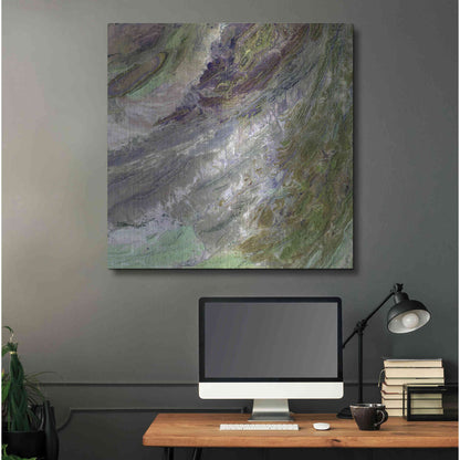 Luxe Metal Art 'Earth as Art: Sulaiman Mountains' Metal Wall Art,36x36