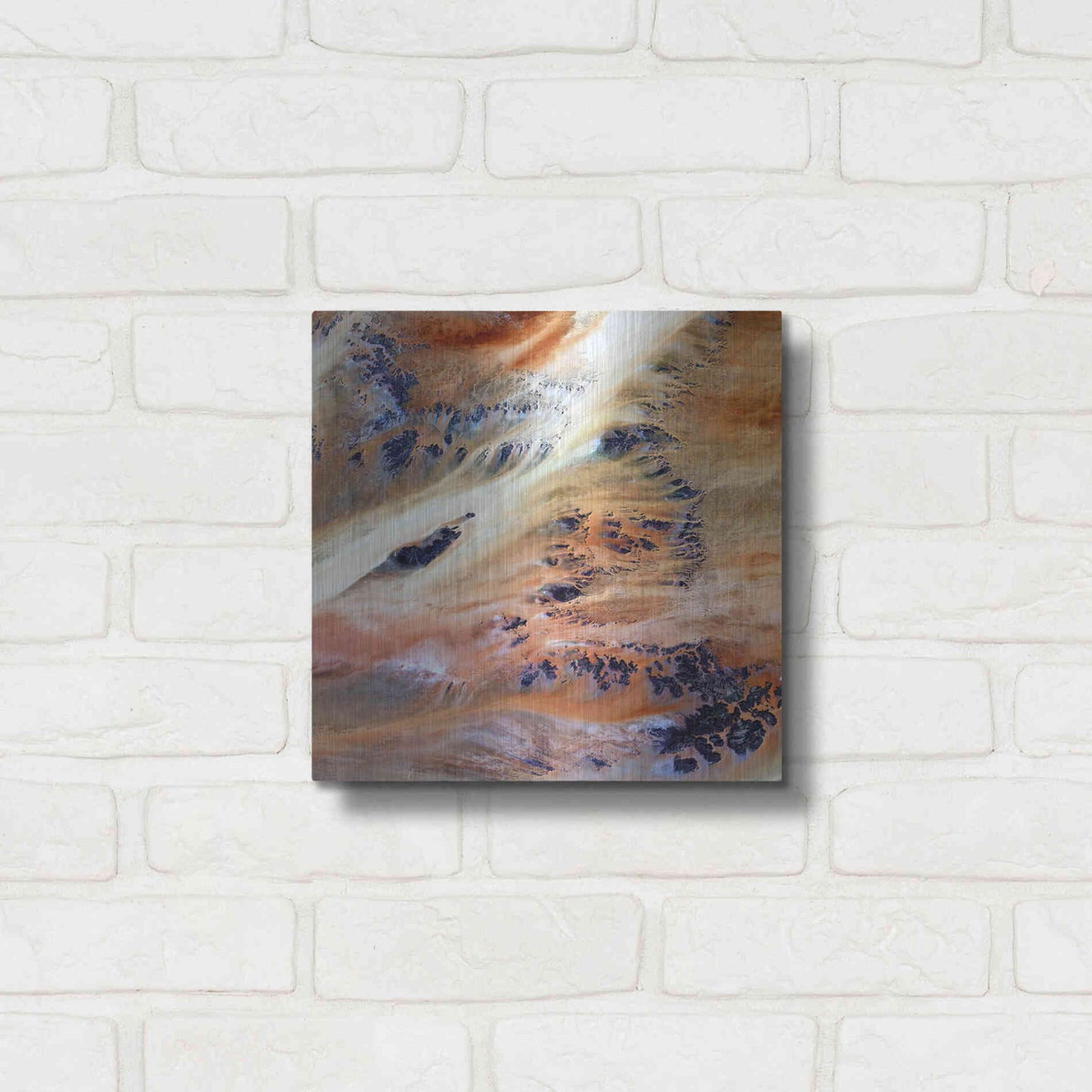 Luxe Metal Art 'Earth as Art: Terkezi Oasis' Metal Wall Art,12x12