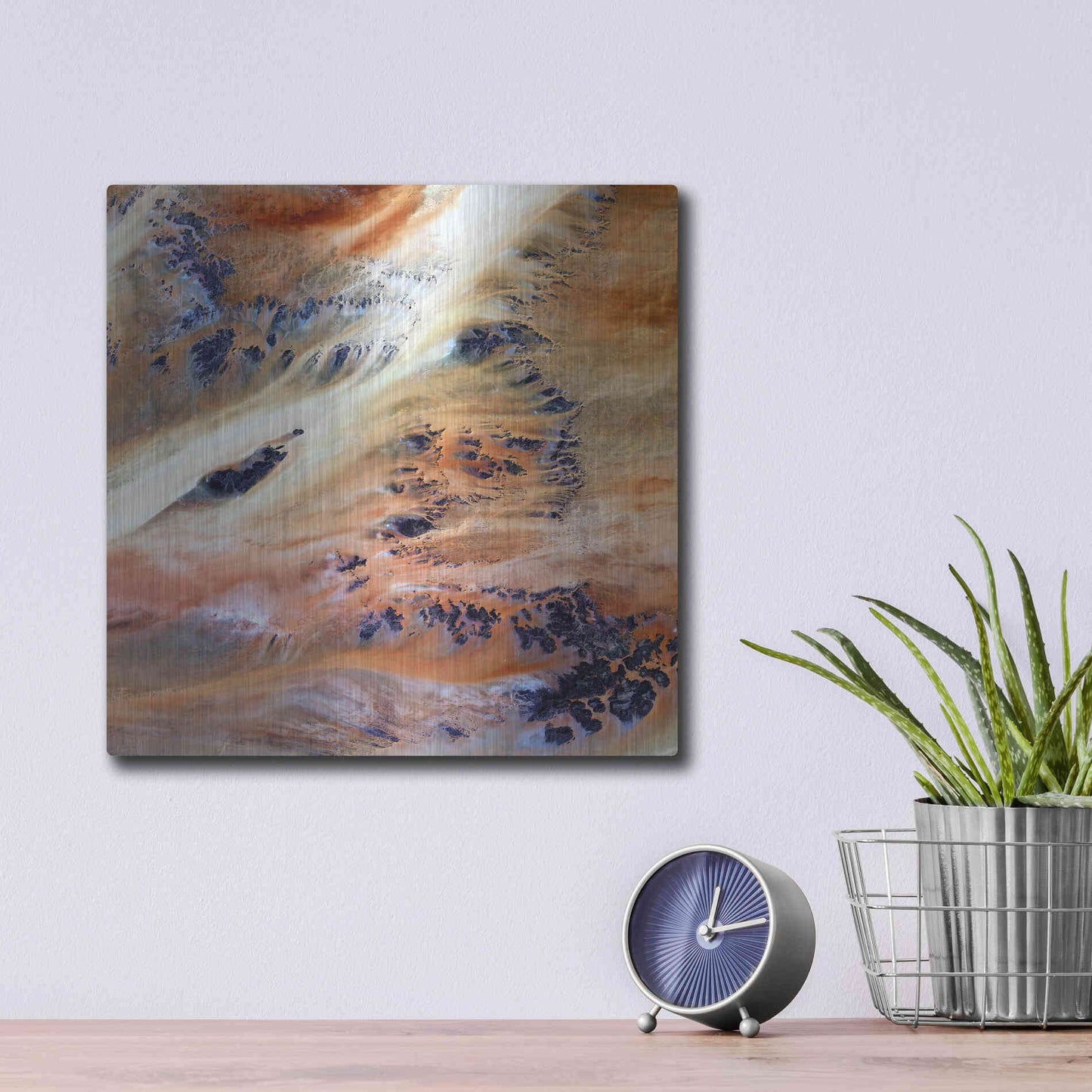Luxe Metal Art 'Earth as Art: Terkezi Oasis' Metal Wall Art,12x12