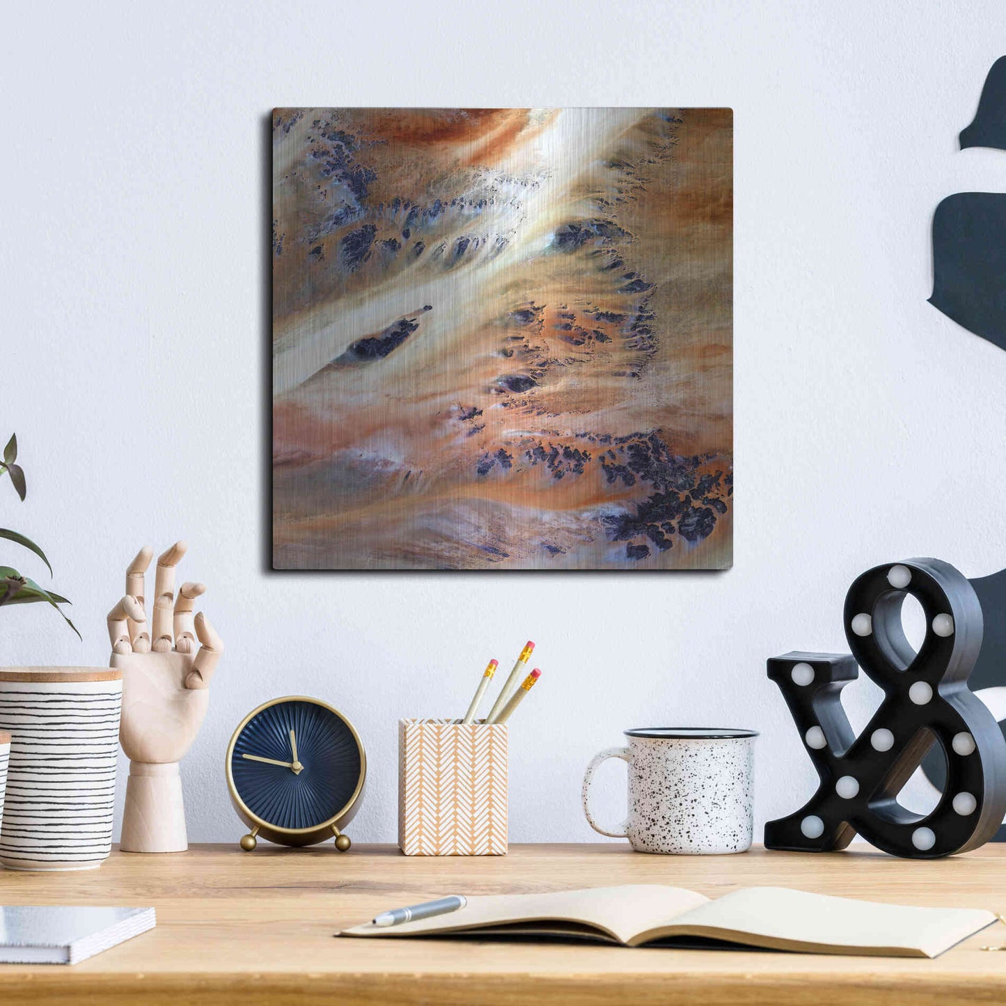 Luxe Metal Art 'Earth as Art: Terkezi Oasis' Metal Wall Art,12x12
