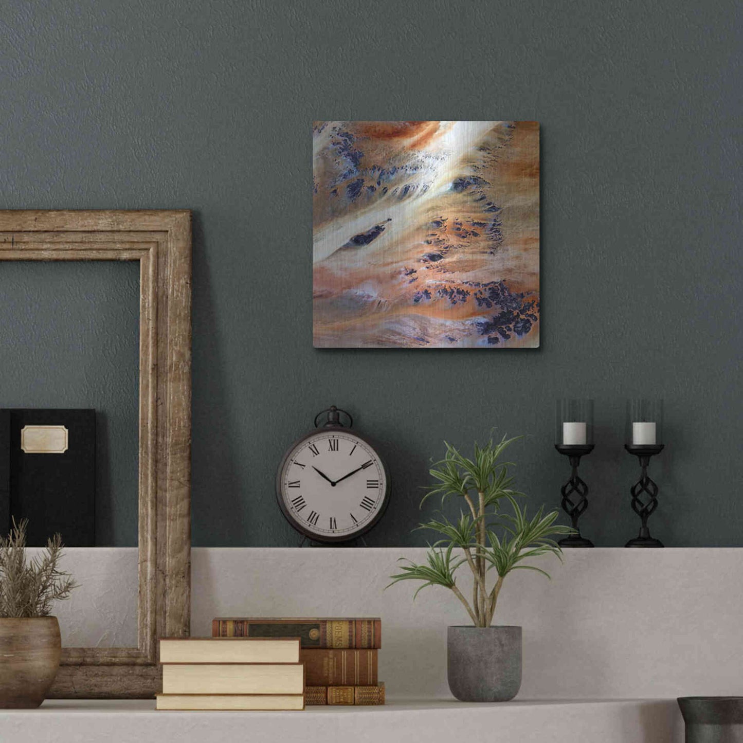 Luxe Metal Art 'Earth as Art: Terkezi Oasis' Metal Wall Art,12x12